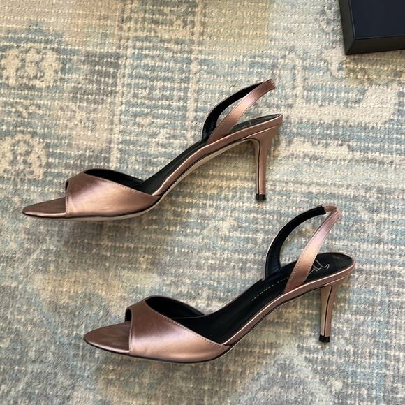 Giuseppe Zanotti Slingback Satin Heel Size 8 Antique Pink - Picture 3 of 7
